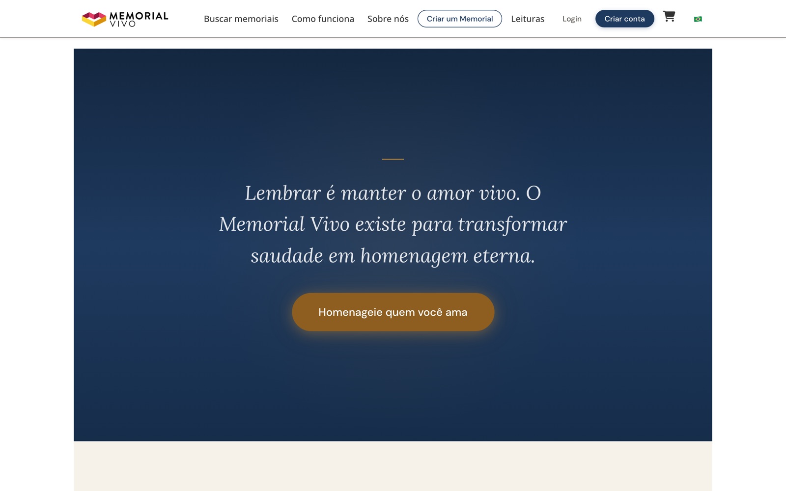 Memorial Vivo — Site público